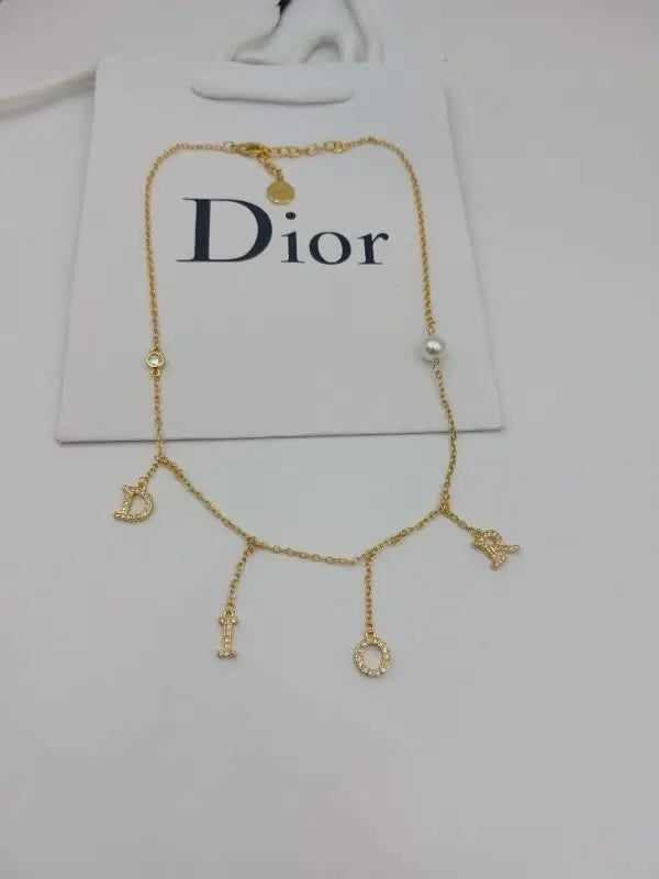 Dressy Layered Charm Necklace Gold - view 7