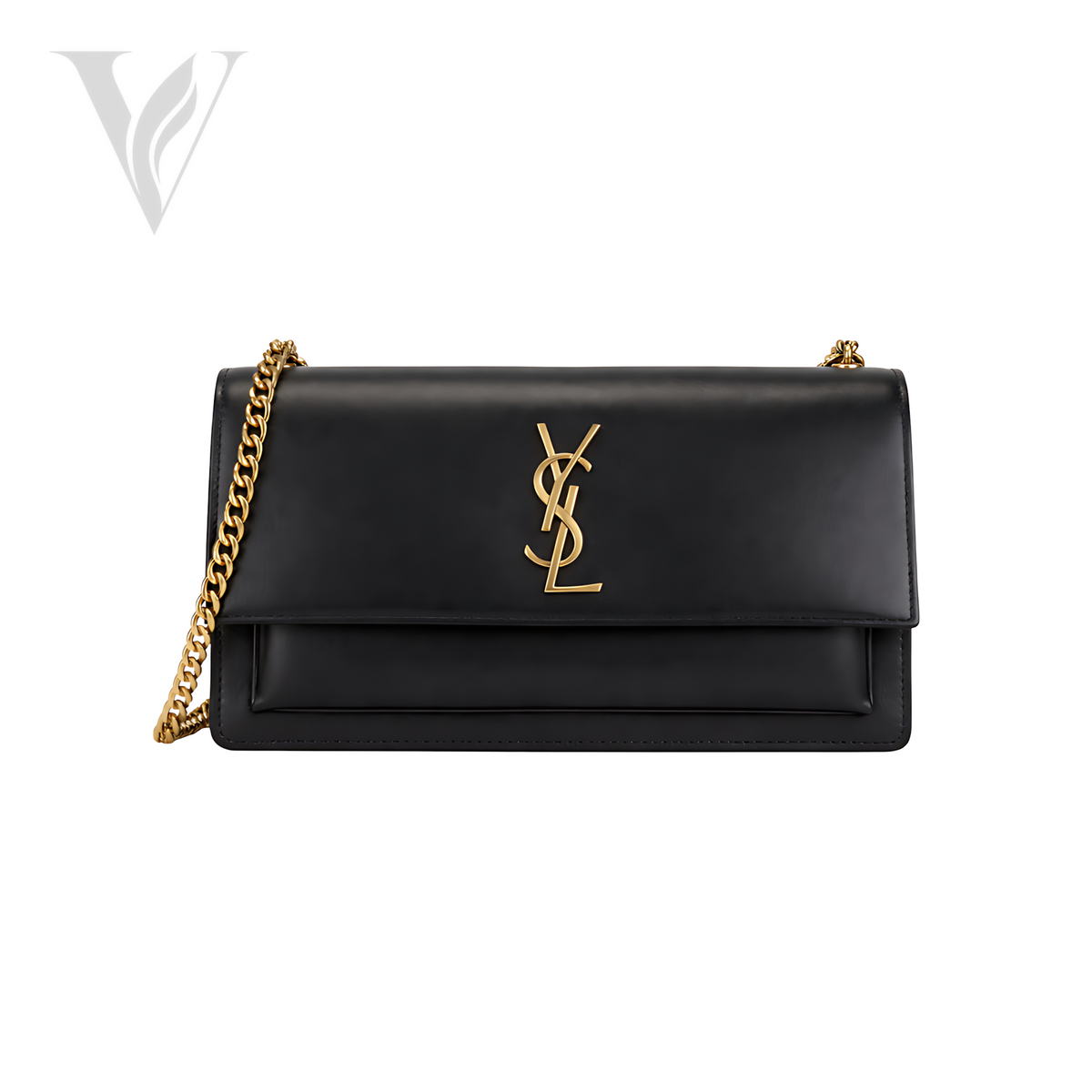 Saint Laurent Sunset Bag Made From Smooth Or Crocodile Embossed Bag - Calfskin Leather