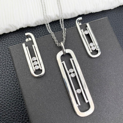 Premium-Look Layered Pavé Large Set White Gold Diamonds - view 4