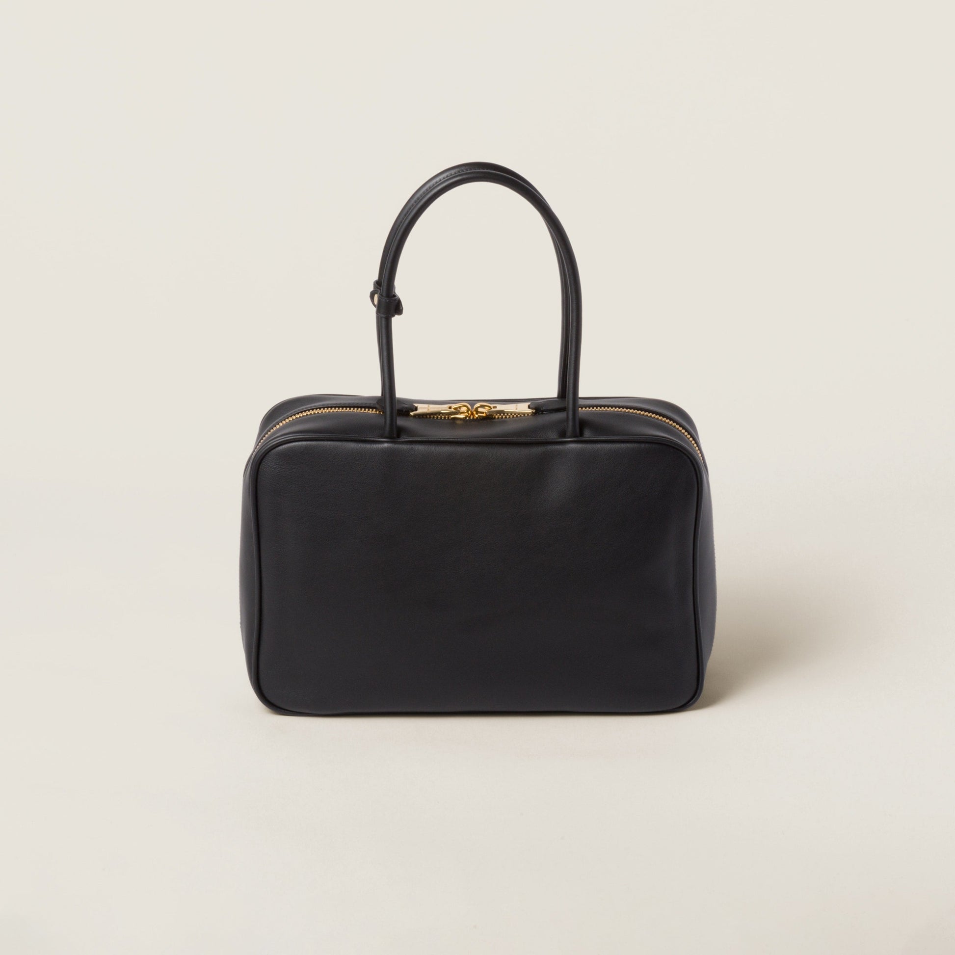 Polished Miu Miu Leather Beau Black Bag - view 3