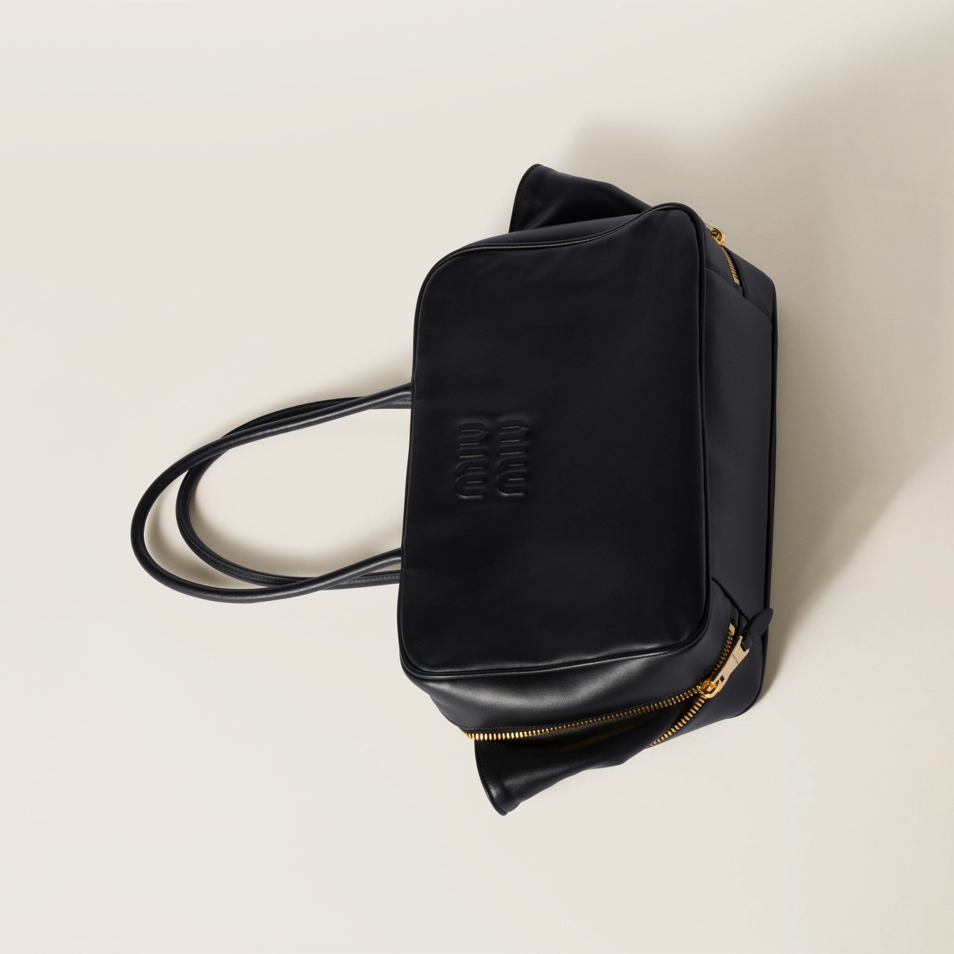 Polished Miu Miu Leather Beau Black Bag - view 6