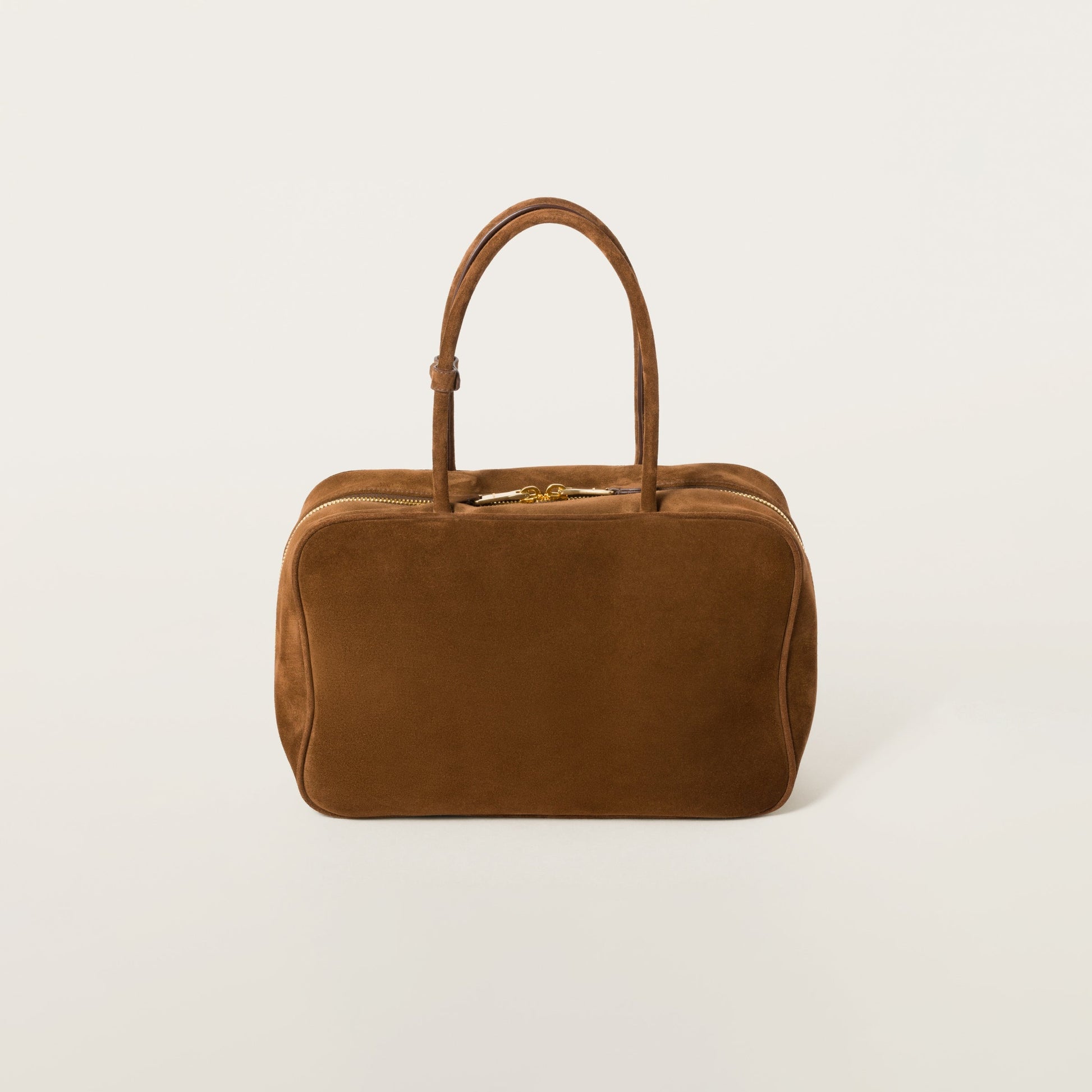Statement Miu Miu Suede Beau Cocoa Brown Bag - view 5