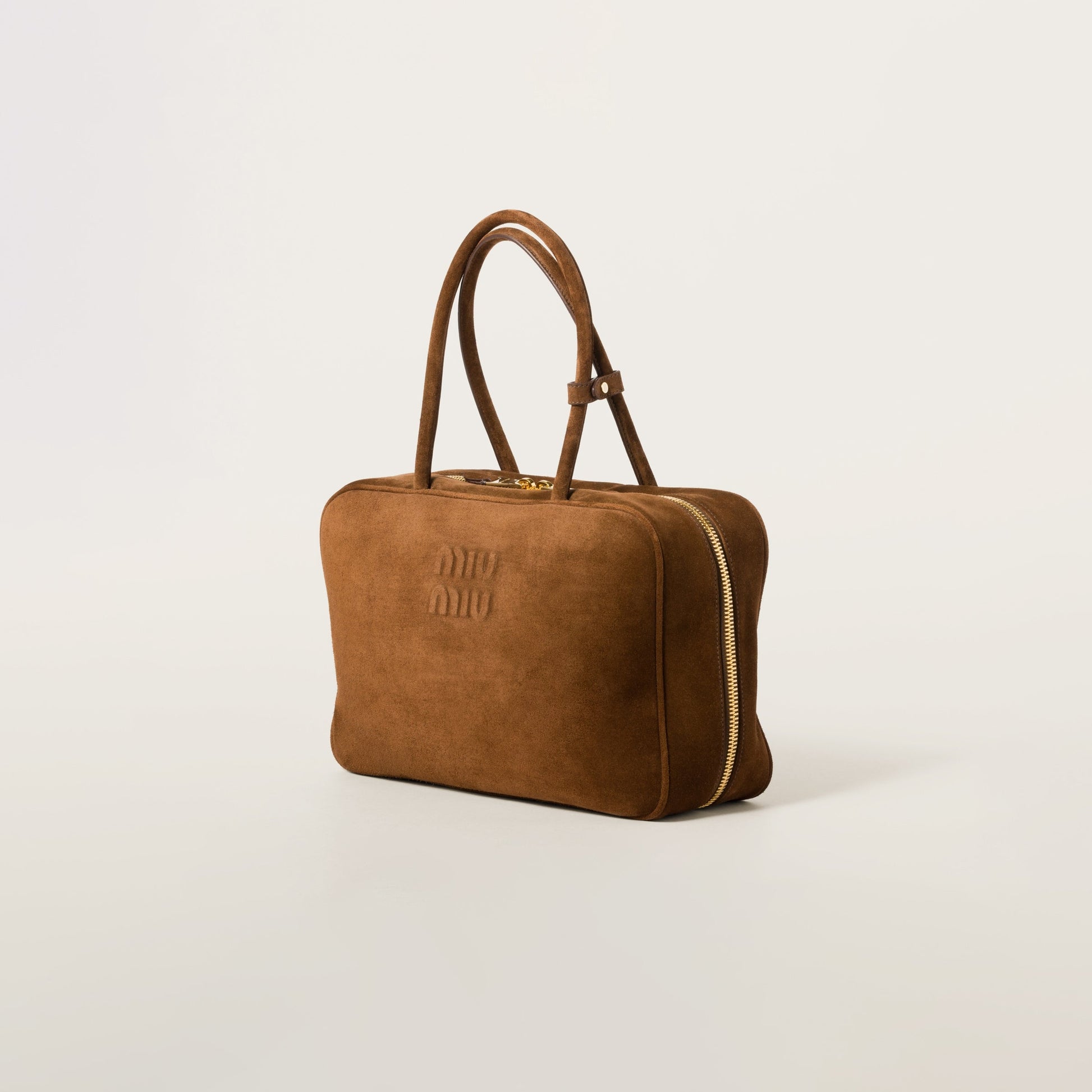 Statement Miu Miu Suede Beau Cocoa Brown Bag - view 2