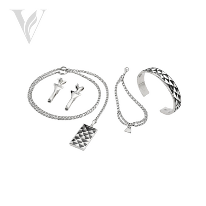 Prada Set Enamel - Silver, Black, White