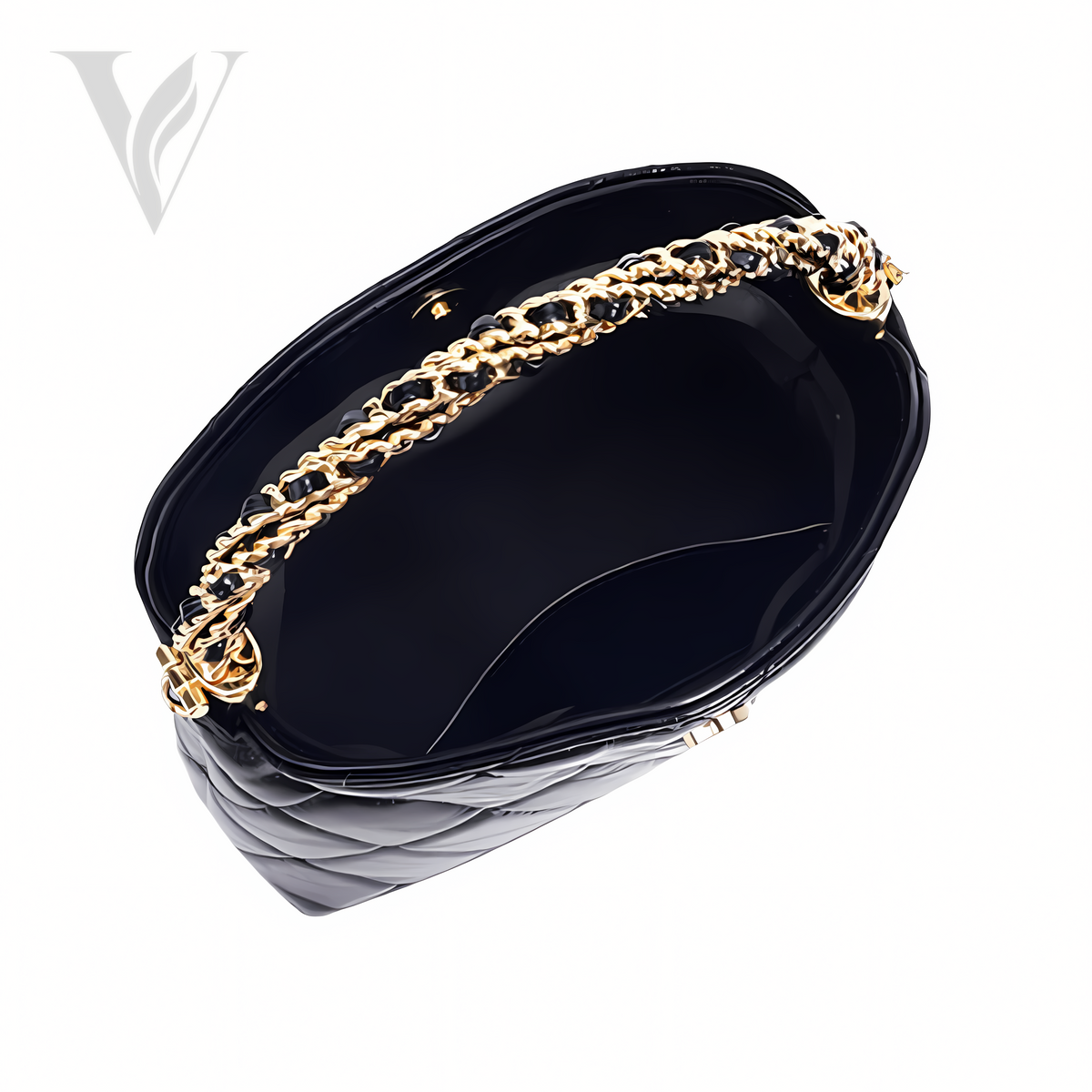 Chanel 24B Mini Top Handle Bag with Chain - Black – View 3