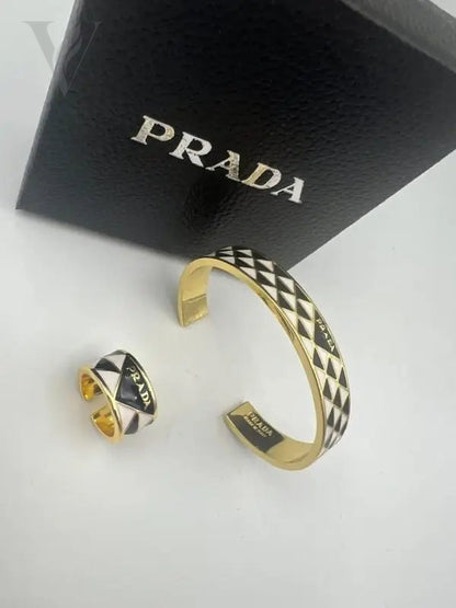 Prada Set Enamel - Silver, Black, White – View 7