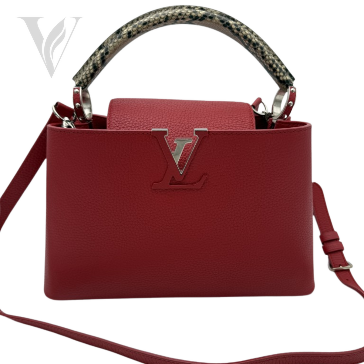 Louis Vuitton Capucines Handbag - Red Taurillon Leather – View 2