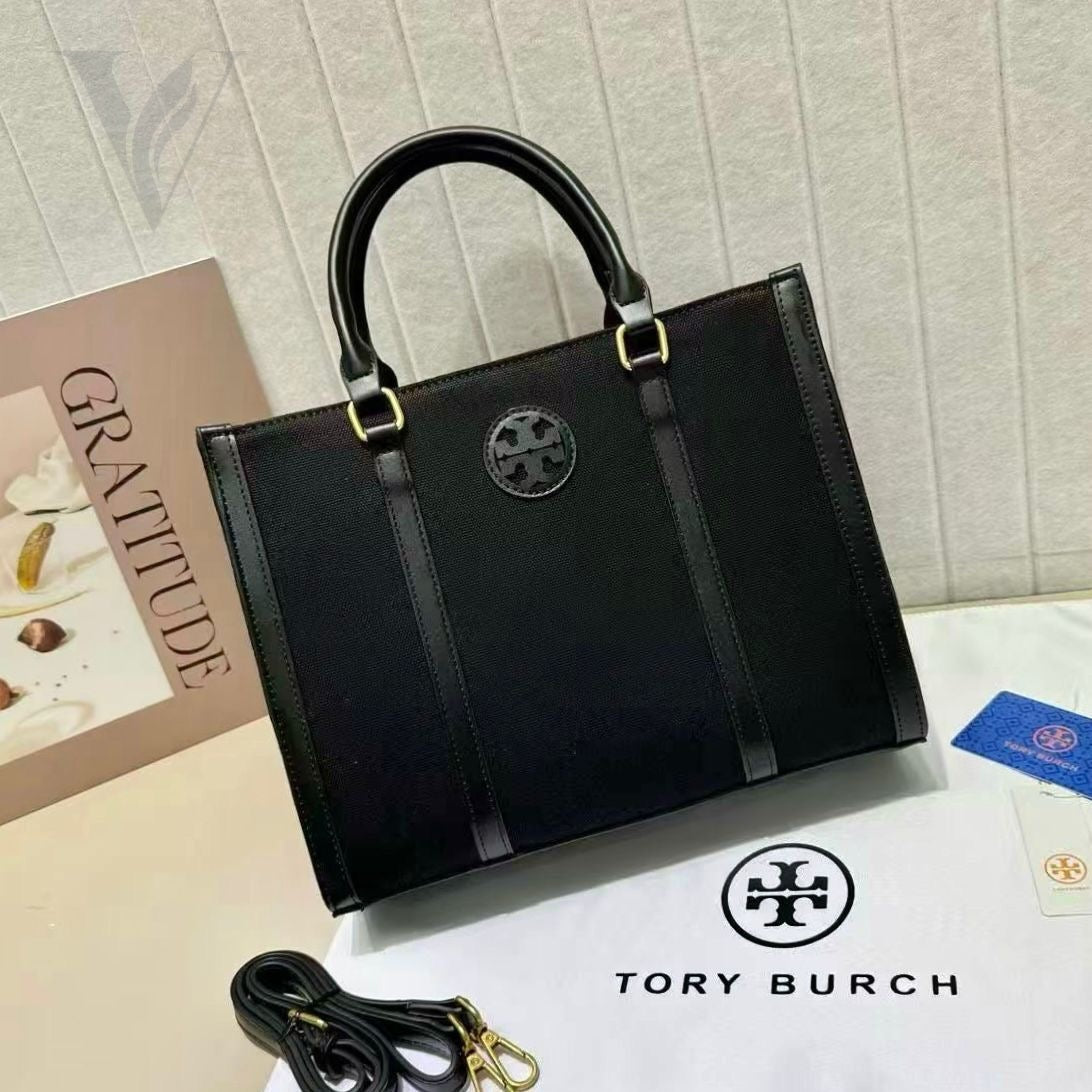 Tory Burch Blake Canvas Tote - Black – View 4