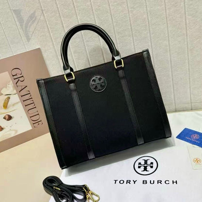 Tory Burch Blake Canvas Tote - Black – View 4