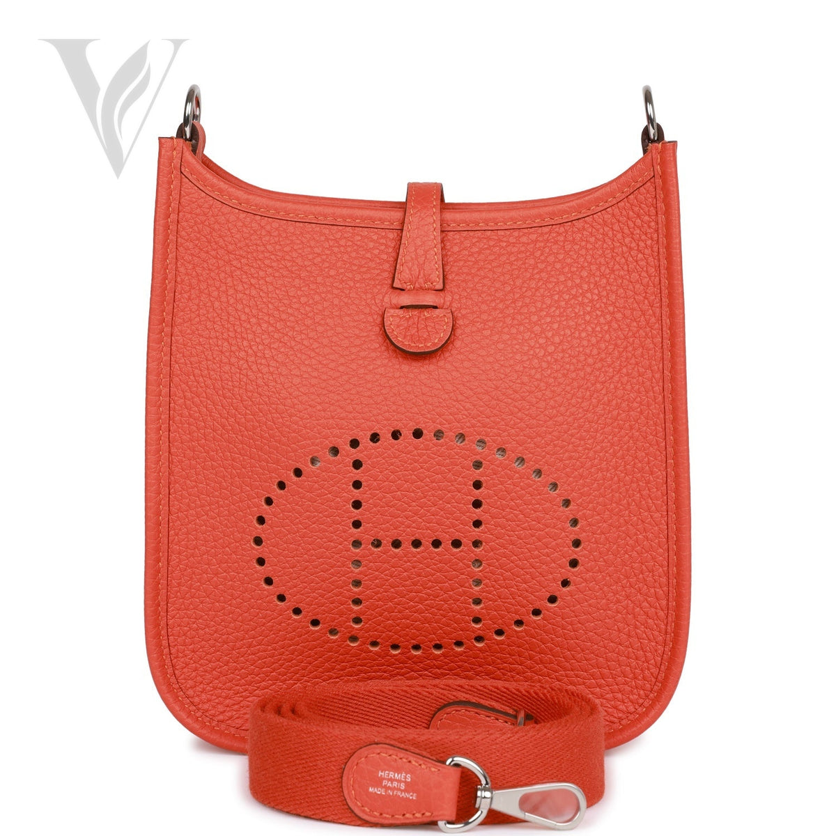 Hermès Evelyne Tpm Feu Bag - Palladium Hardware, Clemence