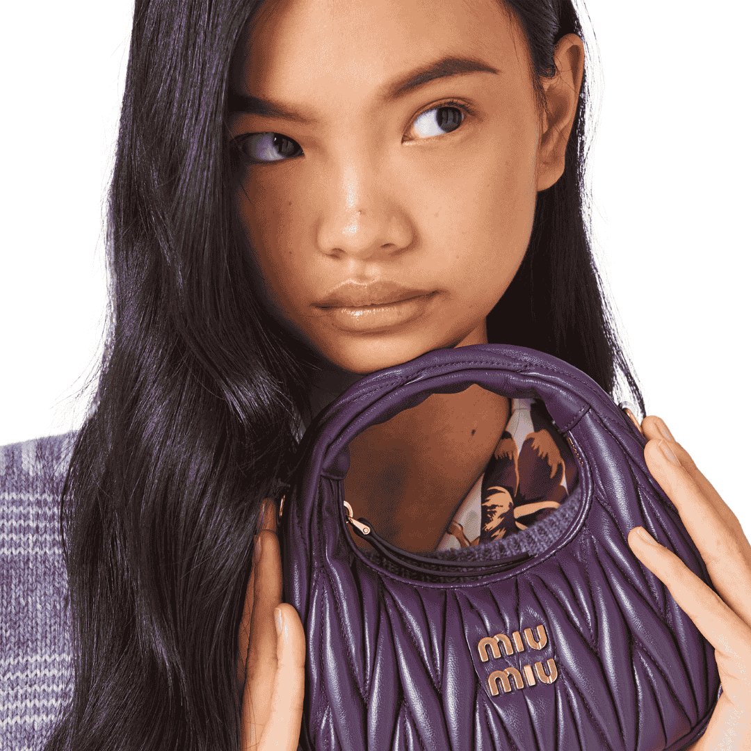 Elevated Miu Miu Wander Matelassé N Pa Leather Hobo Mini Bag - view 6