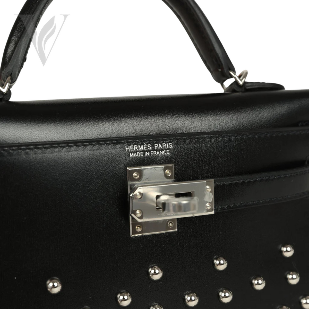 Hermès Clout Mini Kelly 20 Bag - Black – View 4