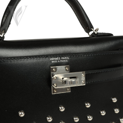 Hermès Clout Mini Kelly 20 Bag - Black – View 4