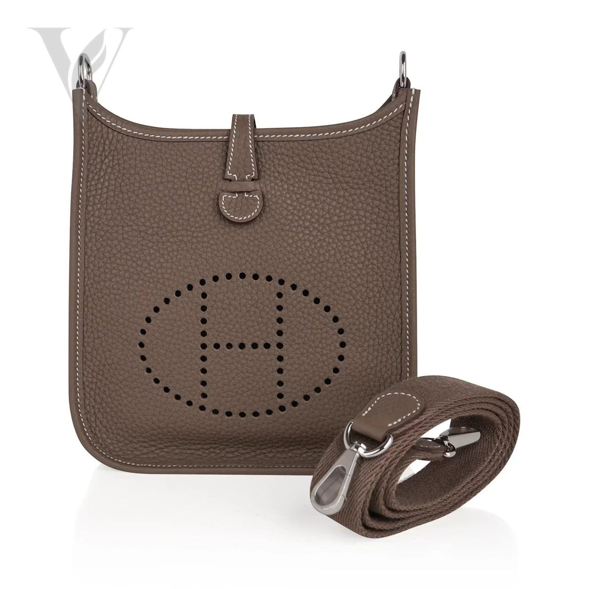 Hermès Evelyne Tpm Etoupe Bag - Palladium Hardware, Clemence
