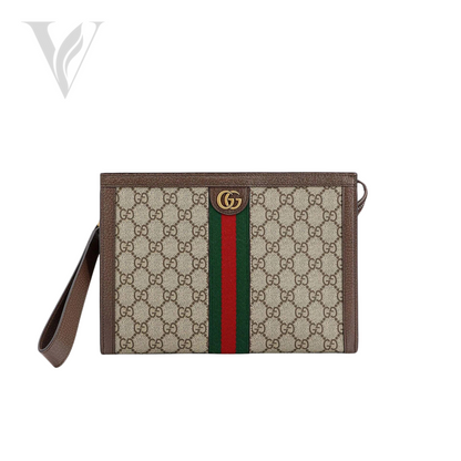 Gucci Ophidia Gg Mens Clutch - Brown