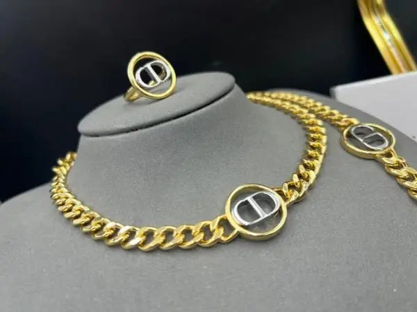 Sophisticated Cd Necklace Gold Finish Metal - view 6