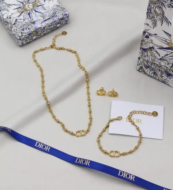 Refined Cd Beaded Bracelet Chain Gold - view 6