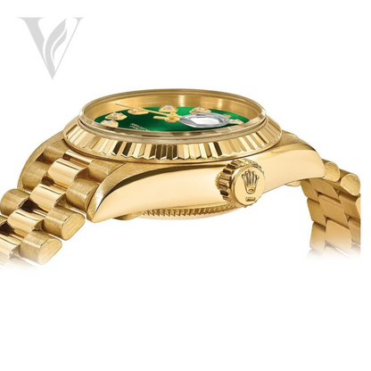 Rolex Lady-Datejust - Green Gem Dial, Yellow Gold Tone – View 4