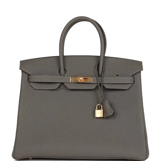 Dressy Structured Carryall 35 Gris Meyer Togo Bag
