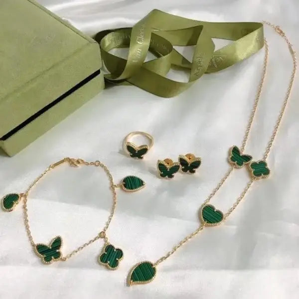 Polished Butterfly Heart Set Gold - view 8
