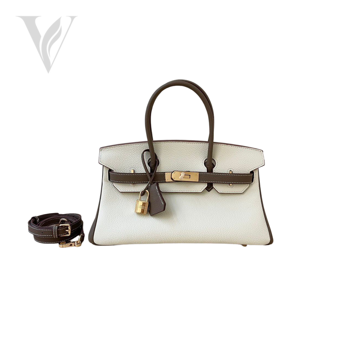 Hermès Birkin 20 Bag - White Brown