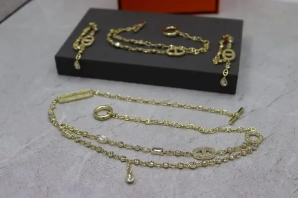 Sophisticated Chaine D Ancre Farandole Multi Strand Set Si Er Crystals - view 4