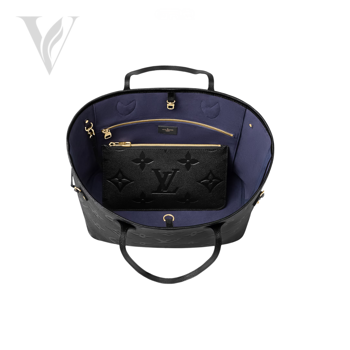 Louis Vuitton Neverfull MM Monogram Bag - Black – View 3