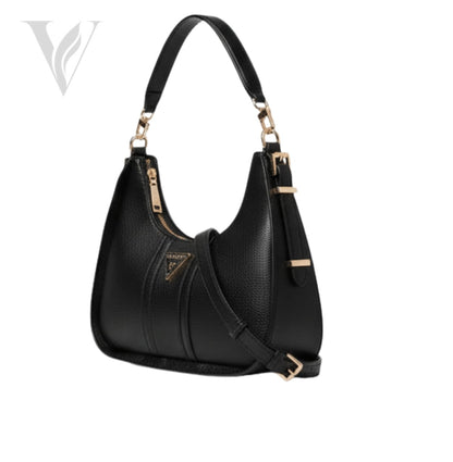 Guess Noreen Top Zip Shoulder Bag - Black, Polyurethane – View 3