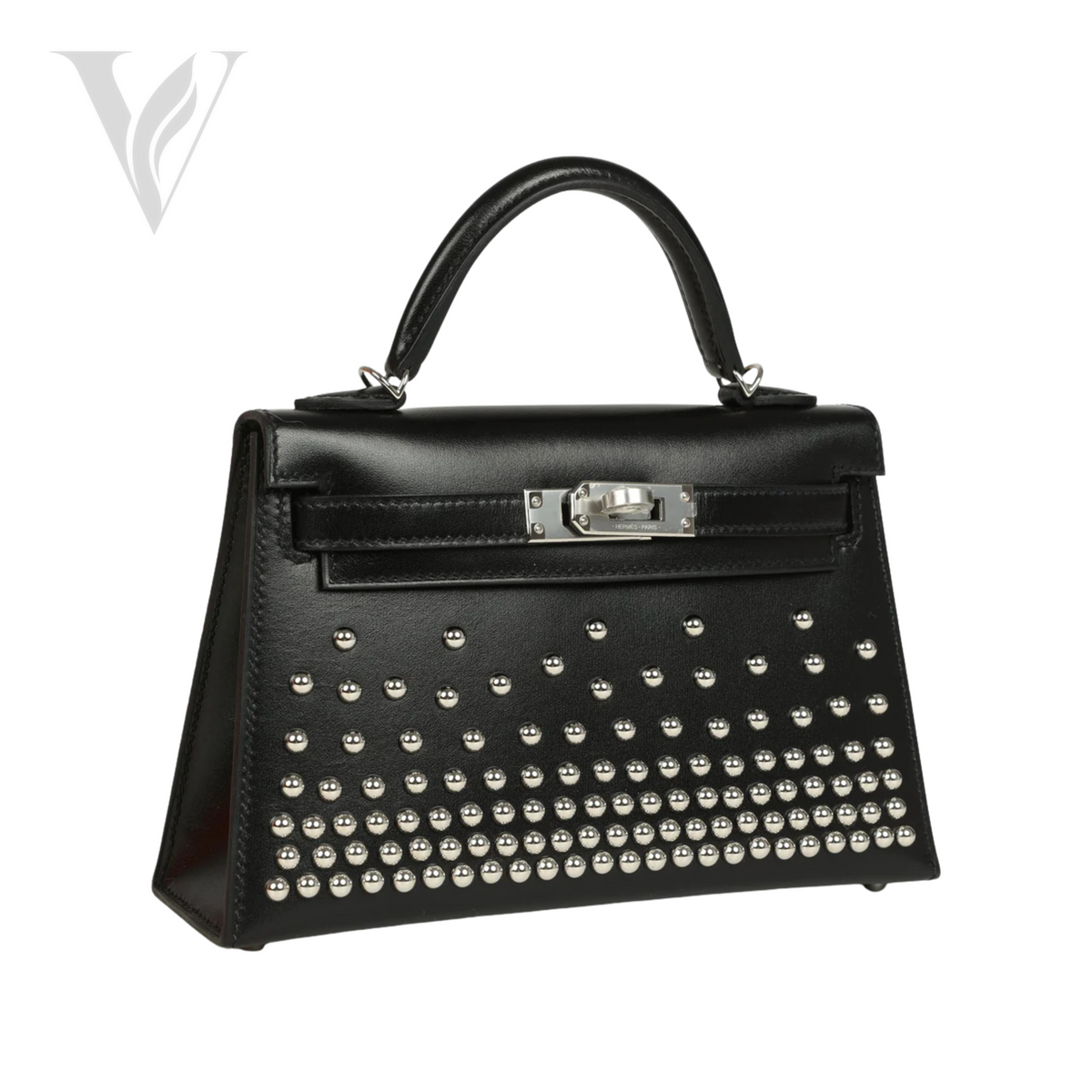 Hermès Clout Mini Kelly 20 Bag - Black – View 3