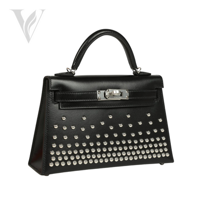 Hermès Clout Mini Kelly 20 Bag - Black – View 3
