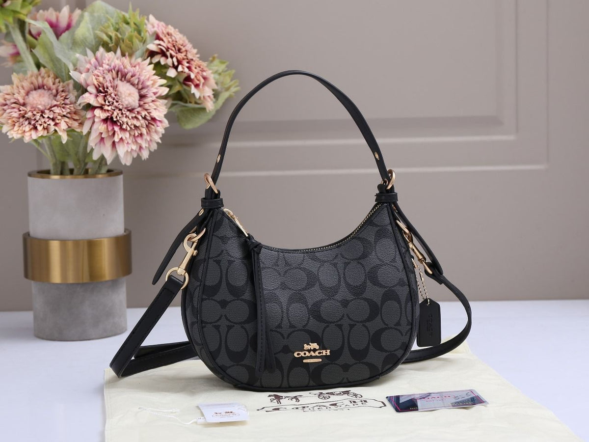 Coach Kleo Hobo Signature Canvas Cocoa Almond – View 2