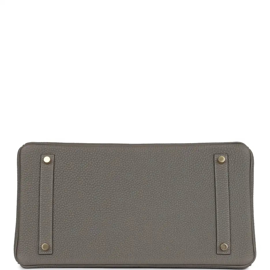 Dressy Structured Carryall 35 Gris Meyer Togo Bag - view 5