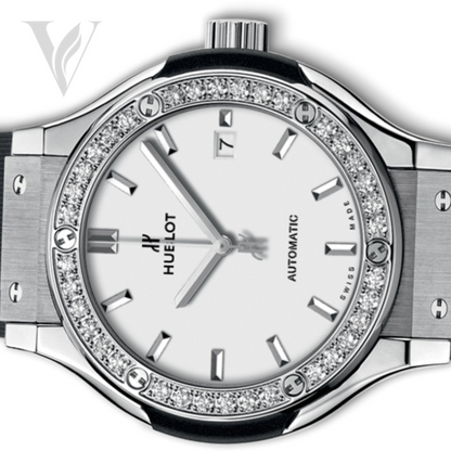 Hublot Classic Fusion Ladies Watch - White Diamond Dial – View 3