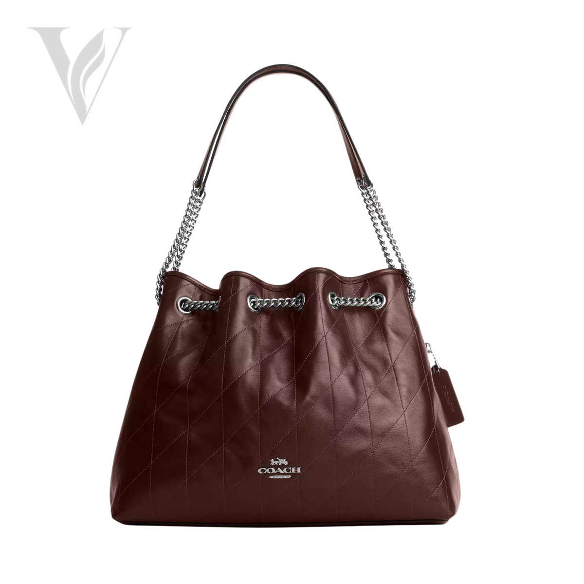 Coach Evelyn Large Quilted Maple Bag - Red