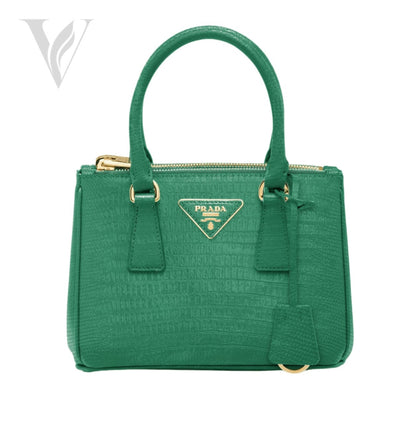 Prada Saffiano Leather Top-Handle Bag - Green