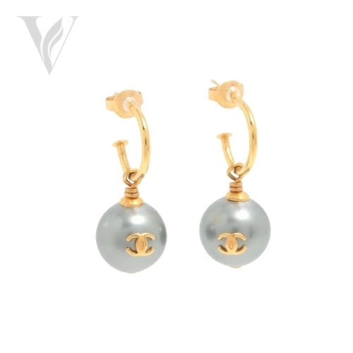Fendi Dangle Hoops Earrings - Pearl