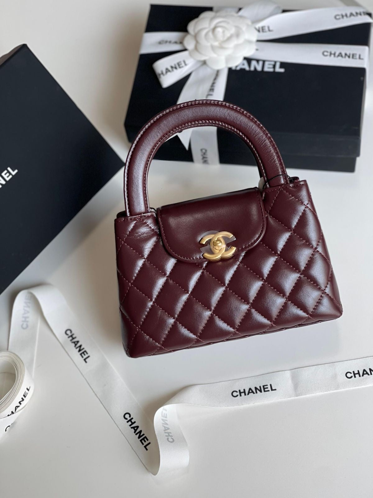 Modern Coco Handle Mini Fl Quilted Lambskin Bag - view 4
