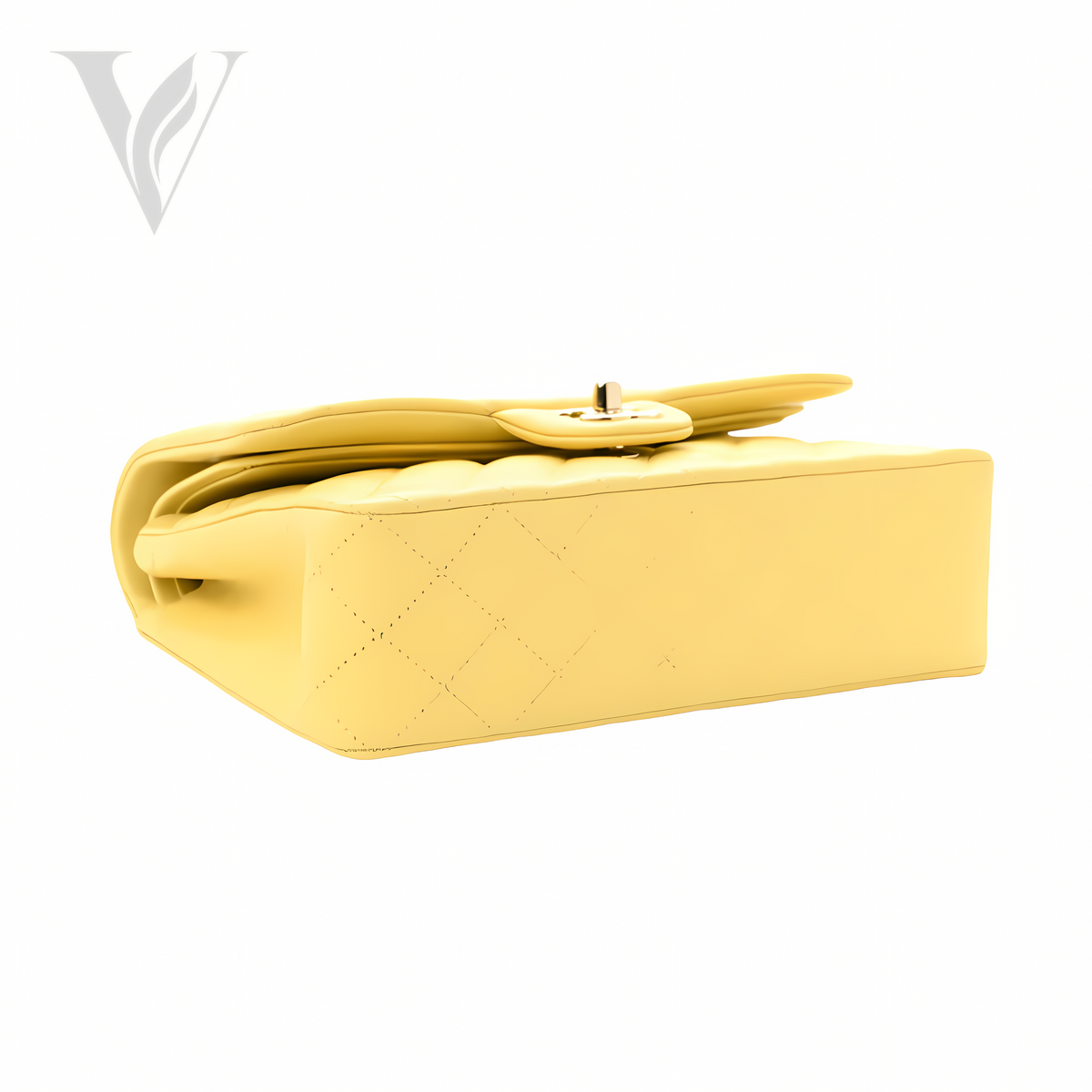 Chanel Classic Double Flap 20S Yellow Bag – View 3