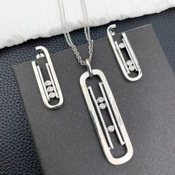 Statement Layered Pavé Large Set White Gold Diamonds - view 4