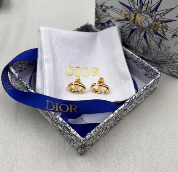 Dressy Cd Crystal Stud Earring Gold - view 6