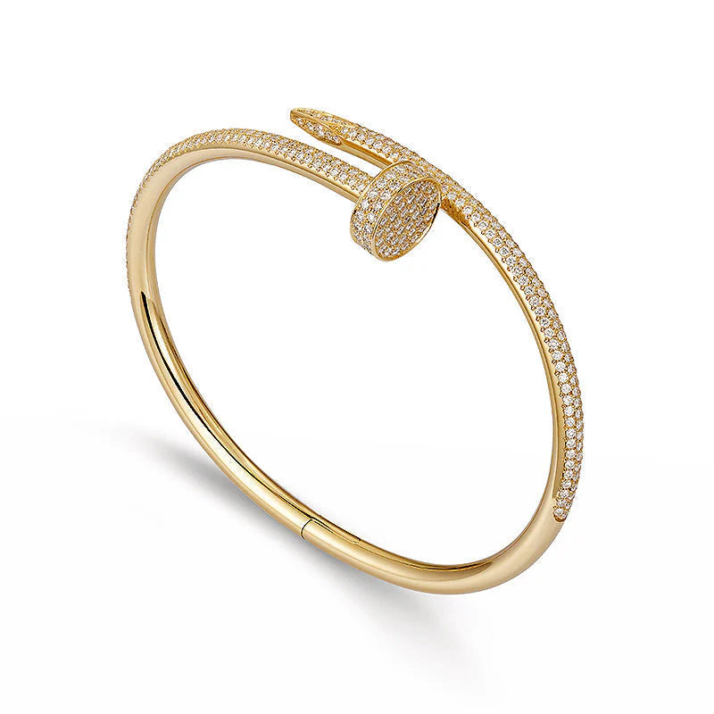 Juste Bracelet 3.5mm Full Diamond-Style – Gold | Size 16