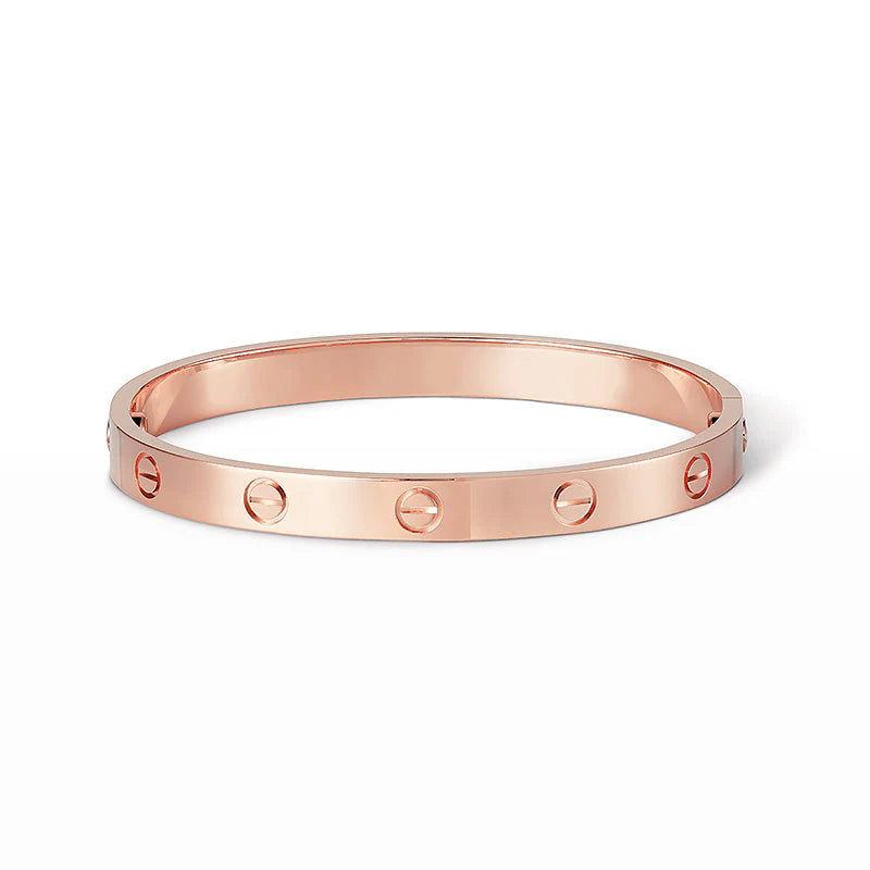 Slim Love Bracelet 3.65mm – Rose Gold | Size 16