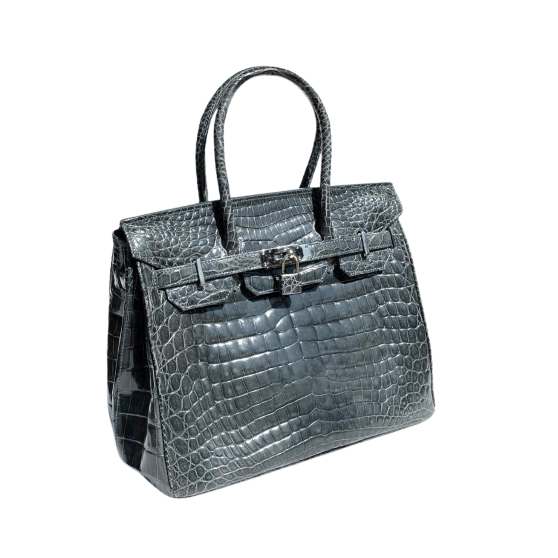 Sophisticated Structured Carryall 25 Black Matte Alligator Bag - view 2