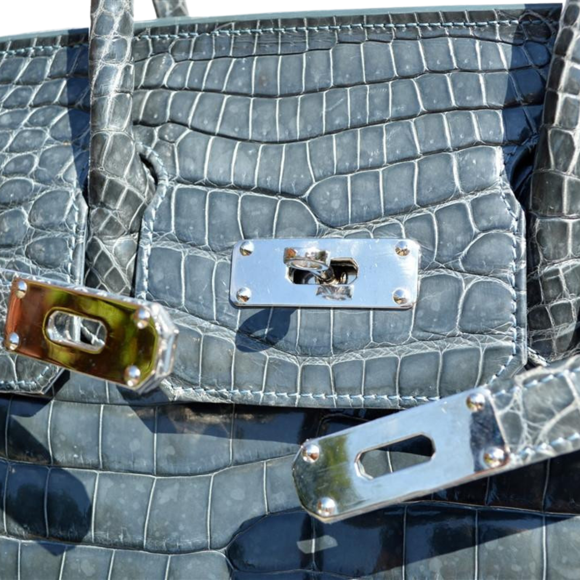 Sophisticated Structured Carryall 25 Black Matte Alligator Bag - view 4
