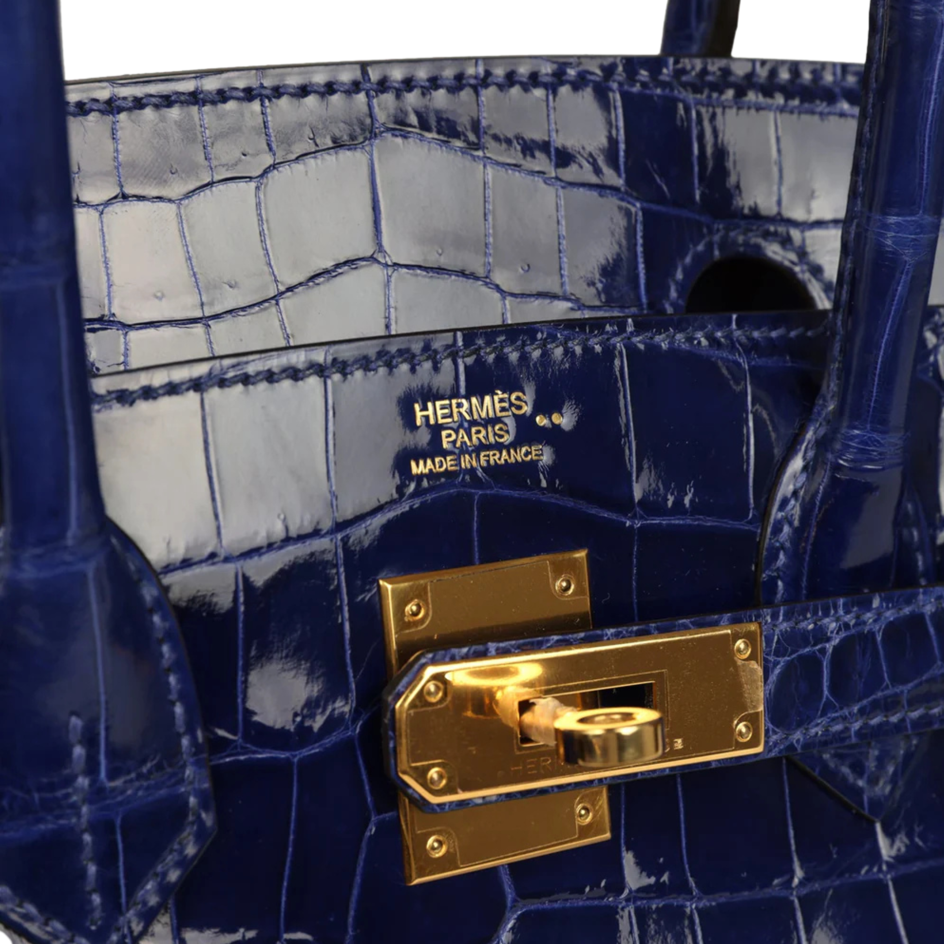Modern Structured Carryall 35 Crocodile Blue Bag - view 2