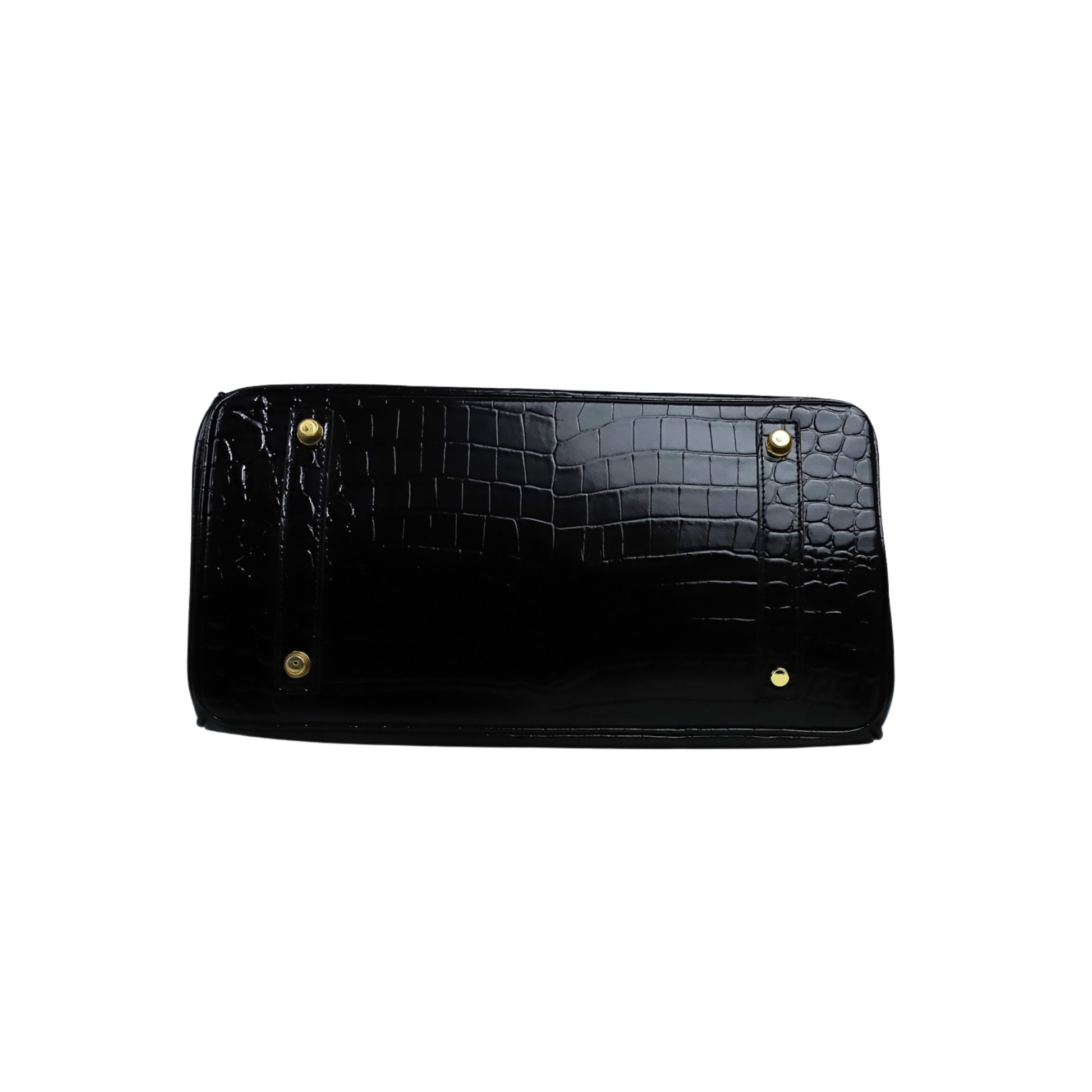 Premium-Look Structured Carryall 35 Porosus Crocodile Black Bag - view 3