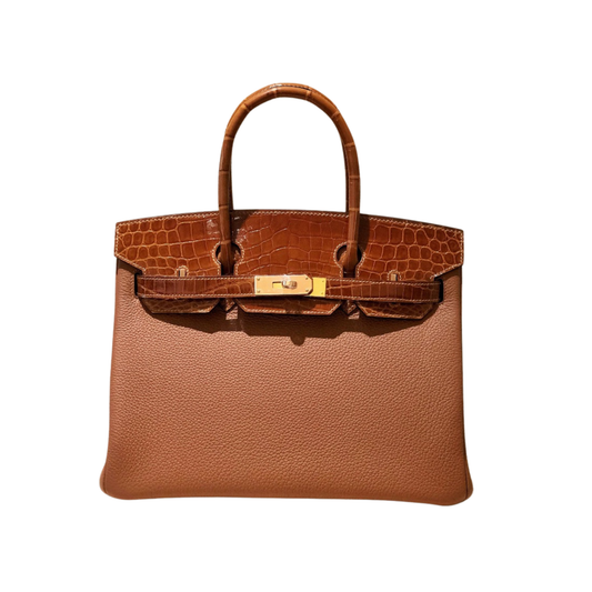 Elevated Structured Carryall Tan Hue Gold Bag