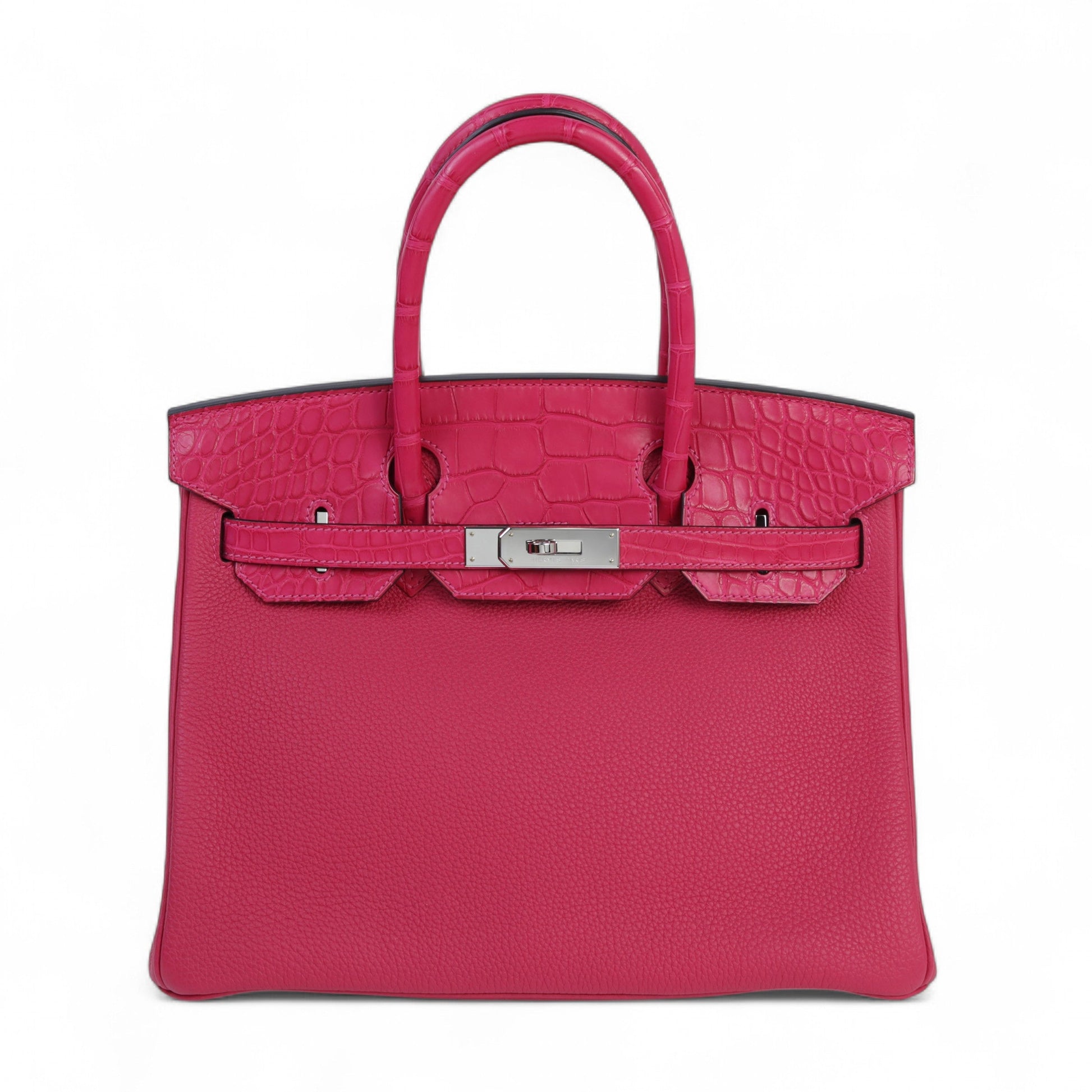 Detailed Structured Carryall Framboise Pink Bag