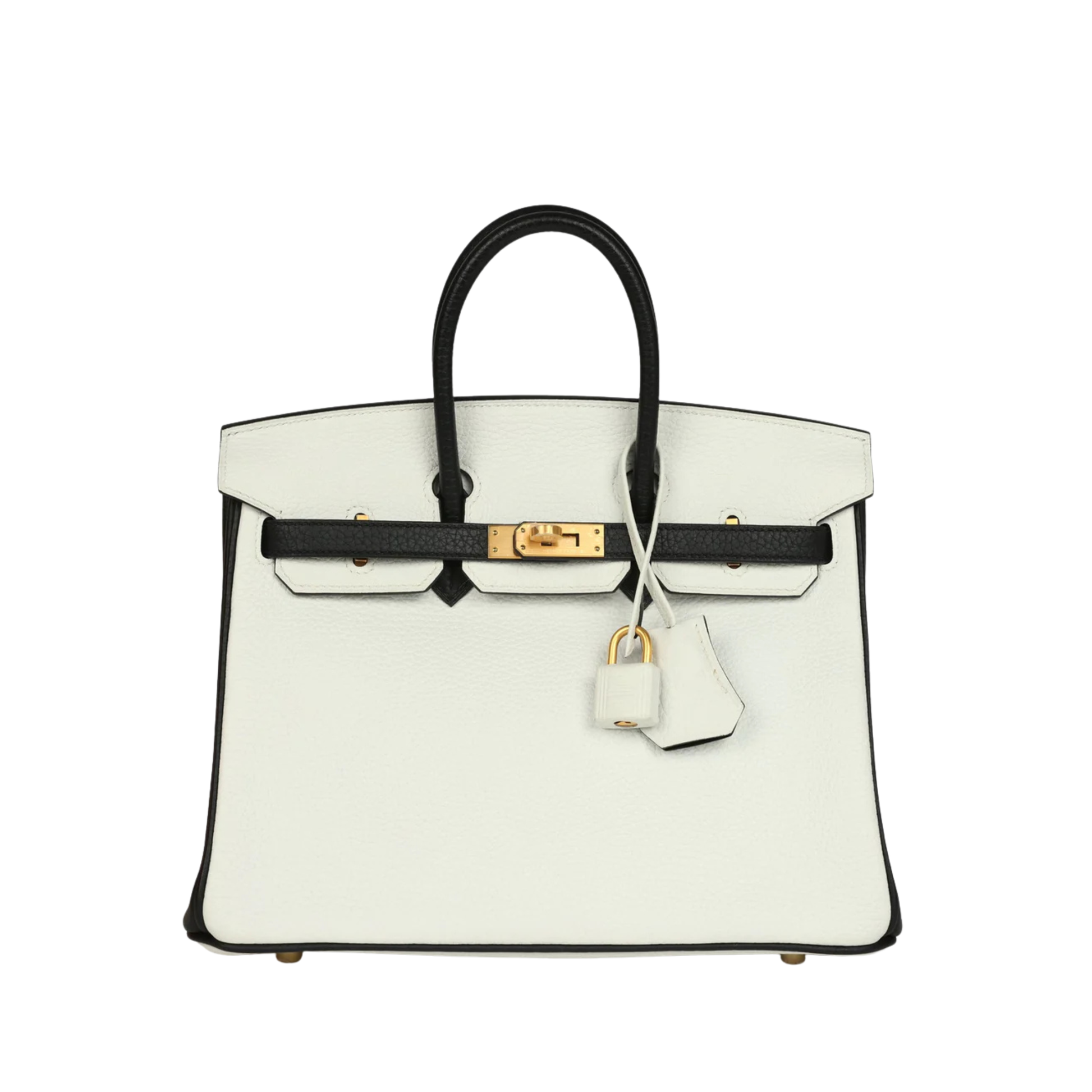 Dressy Structured Carryall White Black Touch Bag
