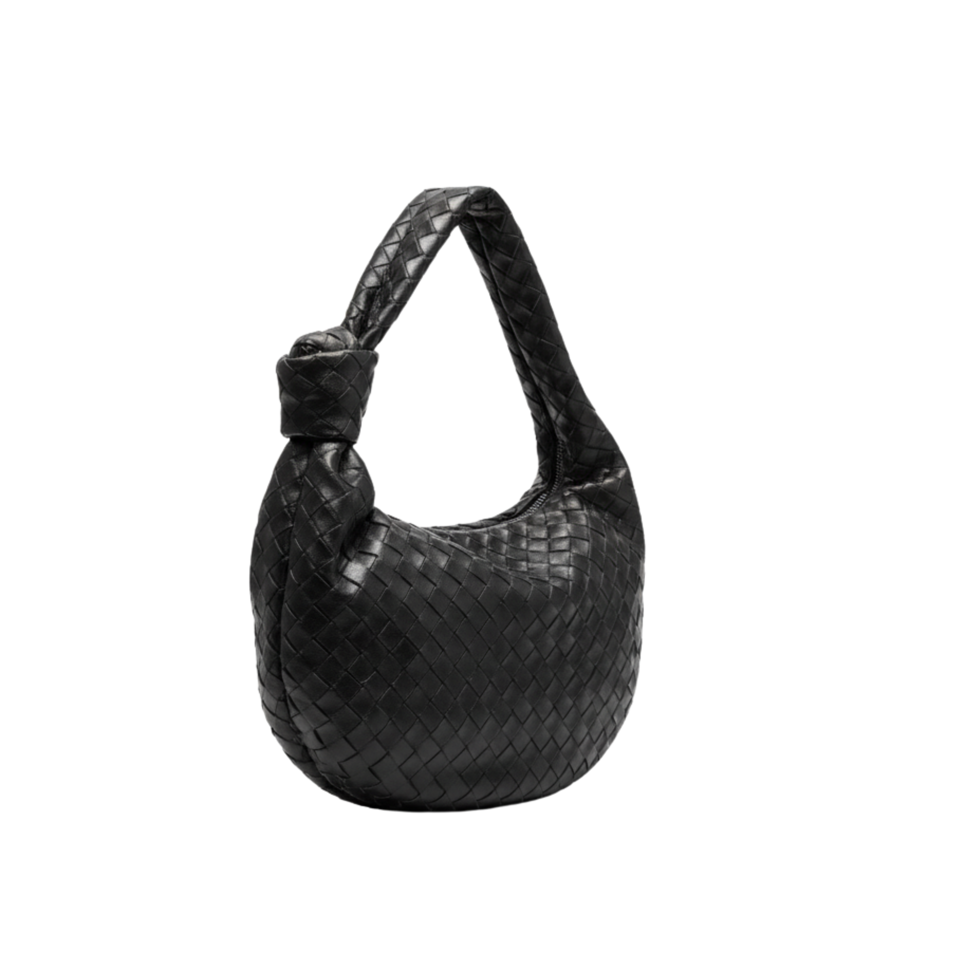 Premium-Look Medium Veneta Hobo Intrecciato Bag - view 3